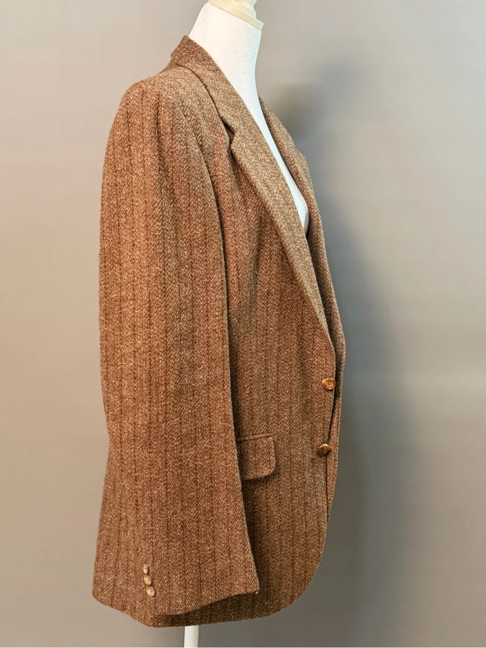 Calvin Klein vintage Brown Tweed Two-Button Sport Coat from Barney’s in NYC